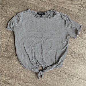 Cropped Front Tie Tank